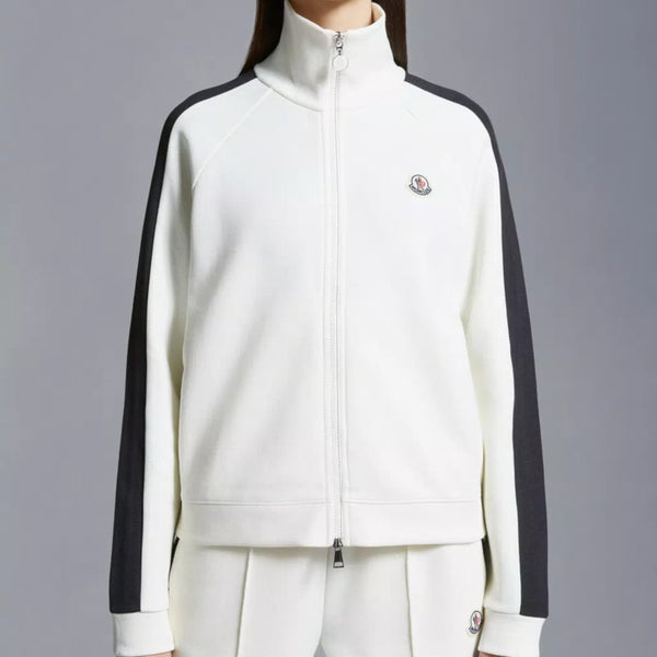【moncler】 HIVA ホワイト MONCLER PIQUET ZIP-UP SWEATSHIRT J10938G00001899V9034 – BORDER-GARA