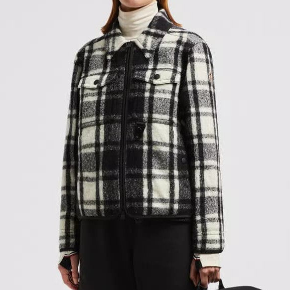 関税込 MONCLER DUVED DOWN WOOL SHIRT JACKET MONCLER Duved Down Wool Shirt Jacket J20981G0000459821F90