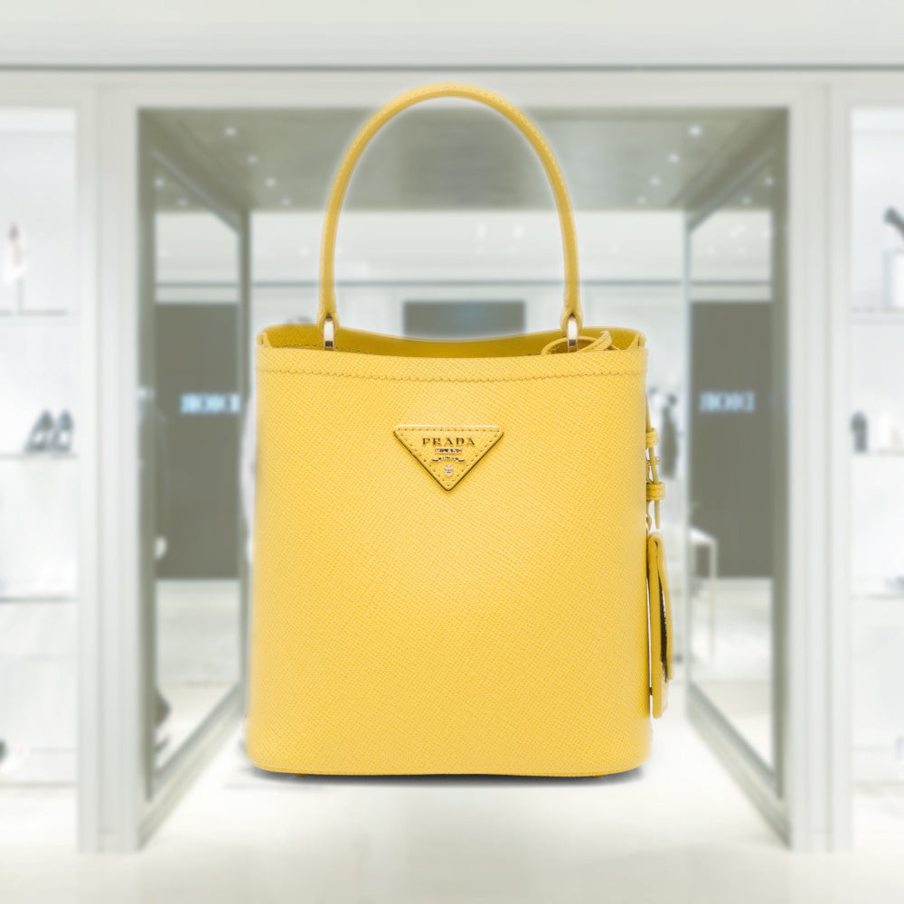 PRADA Small Saffiano Leather Prada Panier Bag