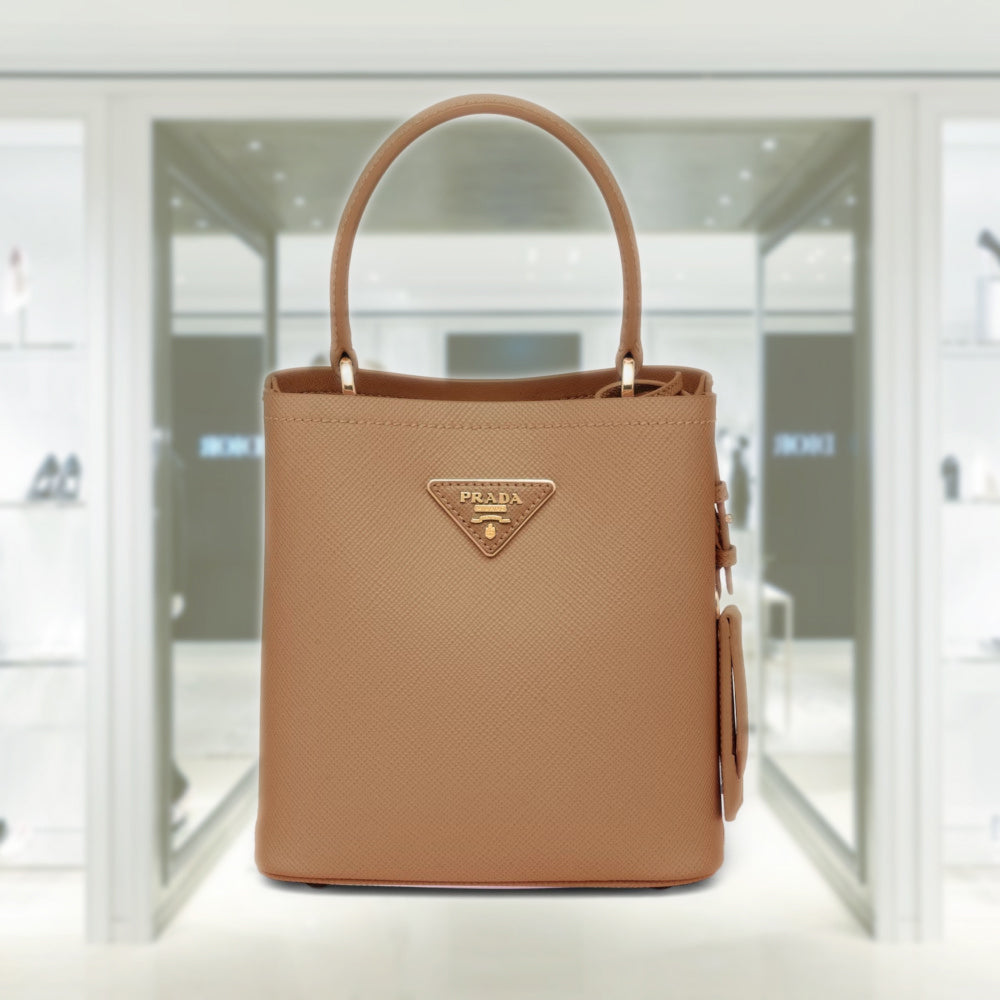 PRADA Small Saffiano Leather Prada Panier Bag