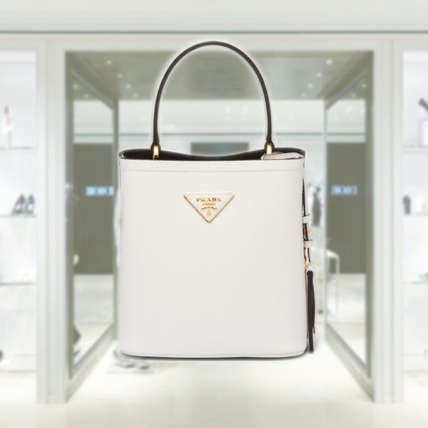 PRADA Small Saffiano Leather Prada Panier Bag