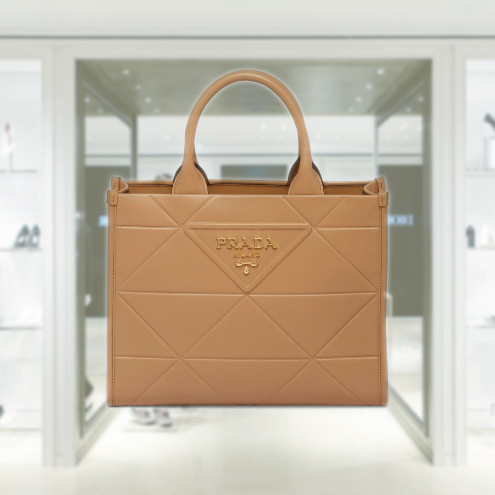 PRADA エレガント Symbole ミディアム レザーバッグ PRADA エレガント Symbole ミディアム レザーバッグ (PRADA