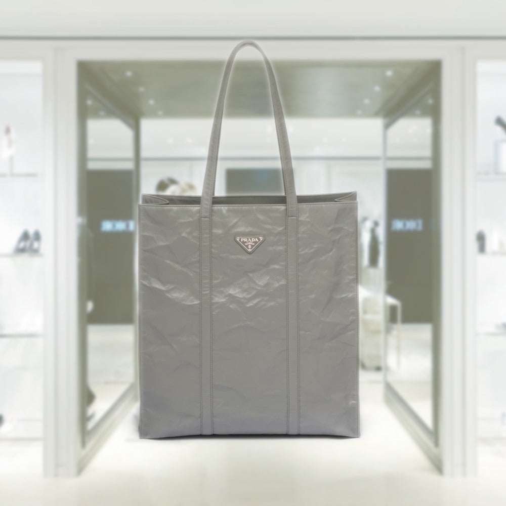 PRADA Medium antique nappa leather tote