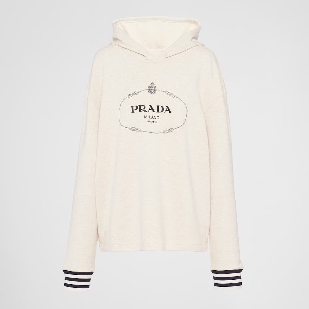 PRADA Oversized cotton fleece hoodie 134677_1X6Q_F0018_S_232