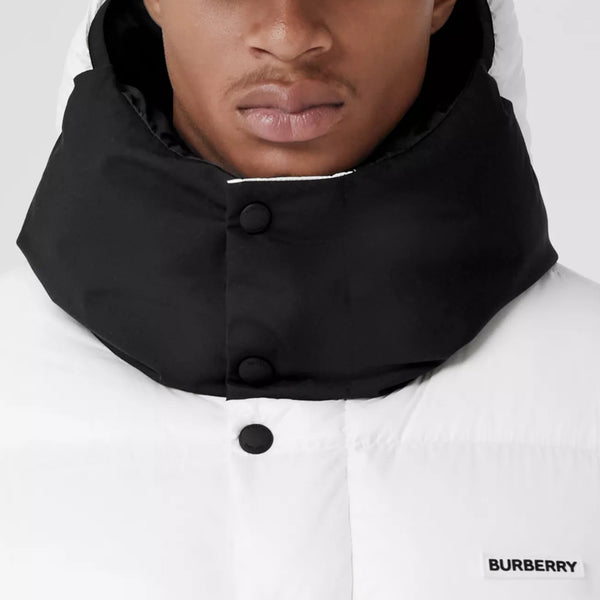 Burberry Logo Print Nylon Oversized Hooded Puffer Jacket 80606611