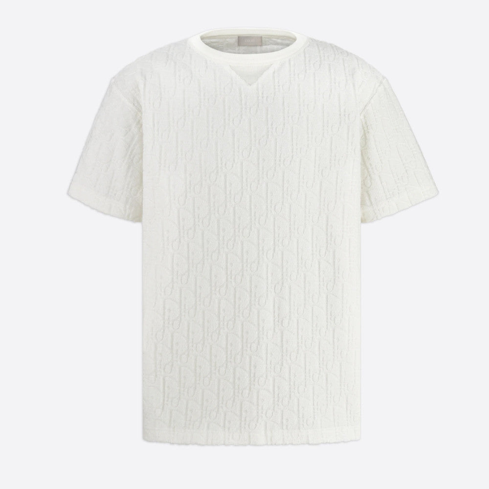 DIOR DIOR OBLIQUE T-SHIRT WITH A RELAXED FIT 113J692A0614_C020 