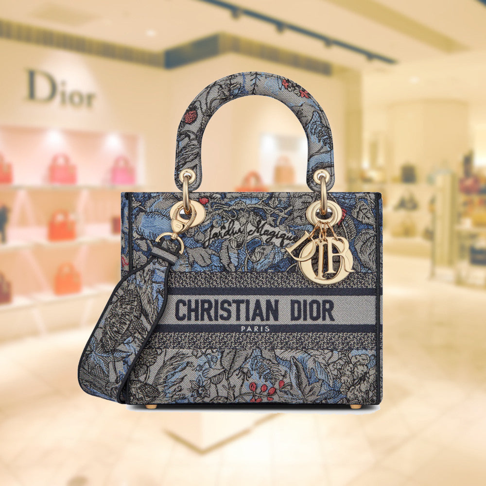 クリスチャンディオール Christian Dior レディディオール ミディアム M0565OSJB 節約 2021-22限定 ブルー  グラデーション ラム/ 350321【】