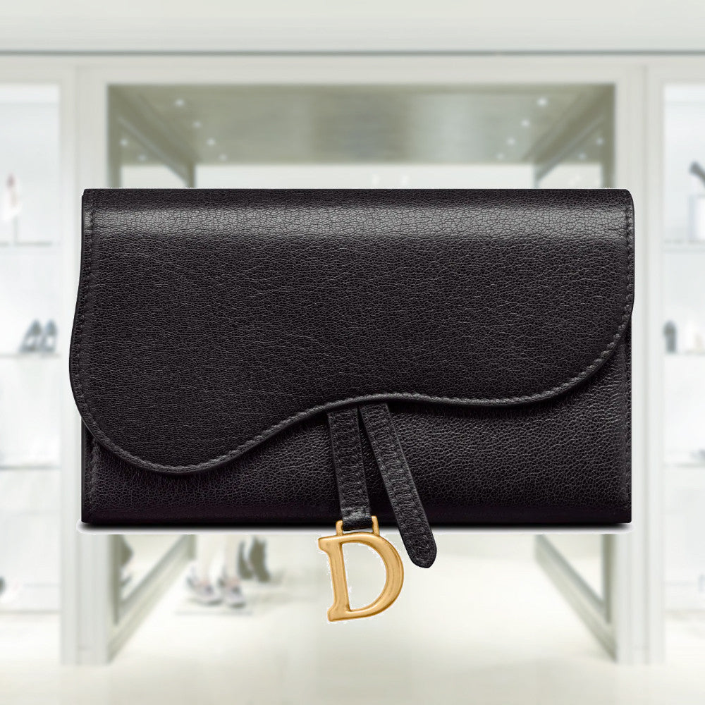 dior saddle slim wallet