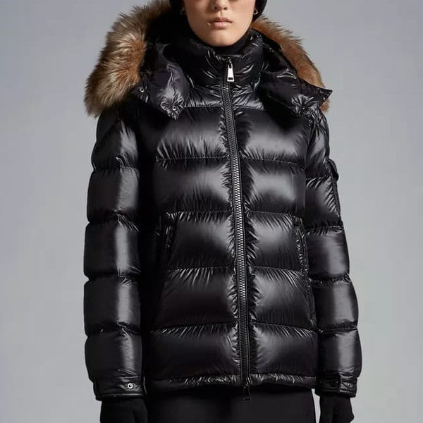 MONCLER☆美品☆ MONCLER Cross Promyx suede-trimmed quilted shell and leather high
