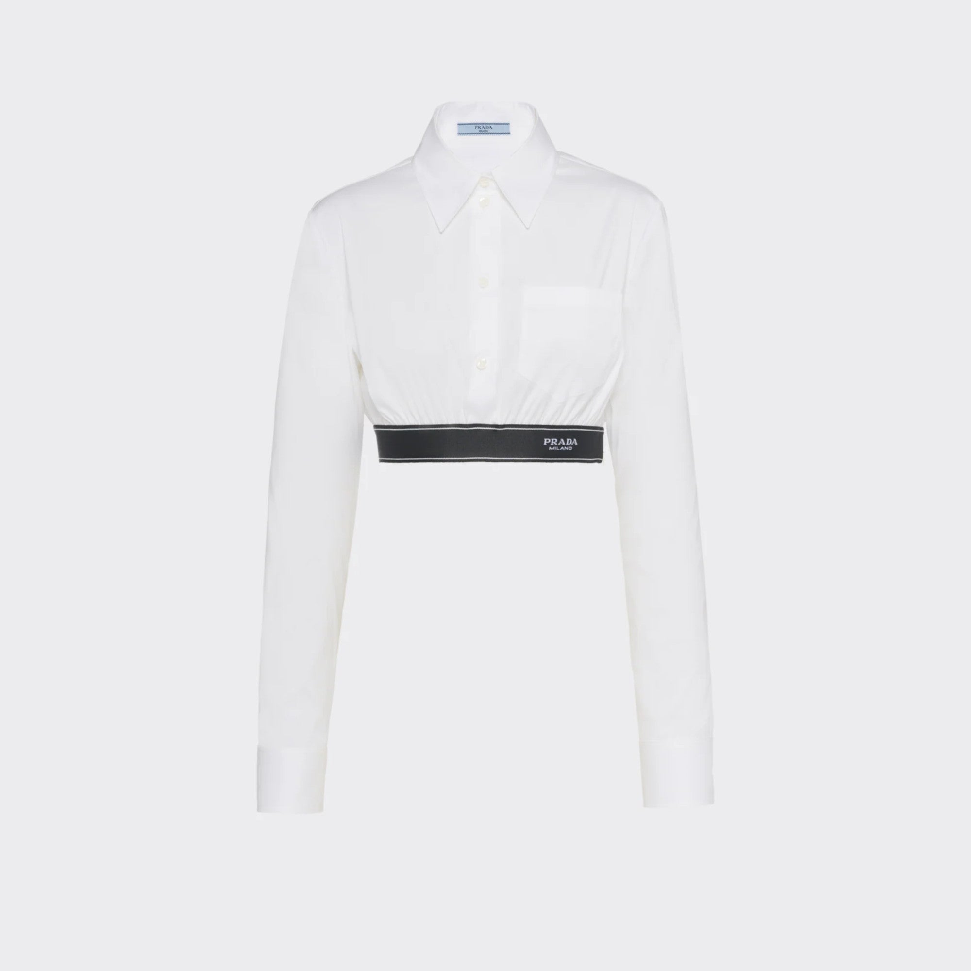 PRADA Stretch poplin shirt P446F_F62_F0009_S_221 – BORDER-GARA