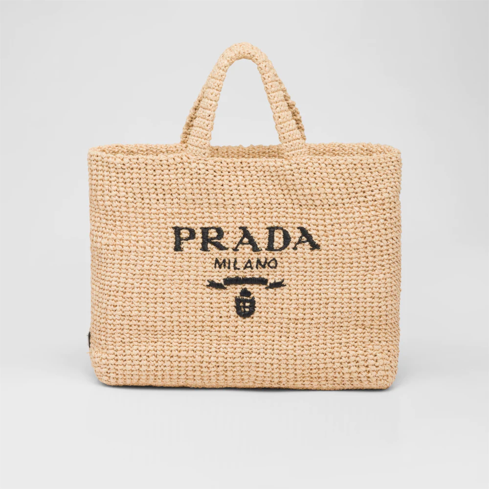トートバッグ PRADA Black raffia shopping bag (1BG392VOOL2A2T F0002) Prada - Raffia Tote Bag | HBX - Globally Curated Fashion and