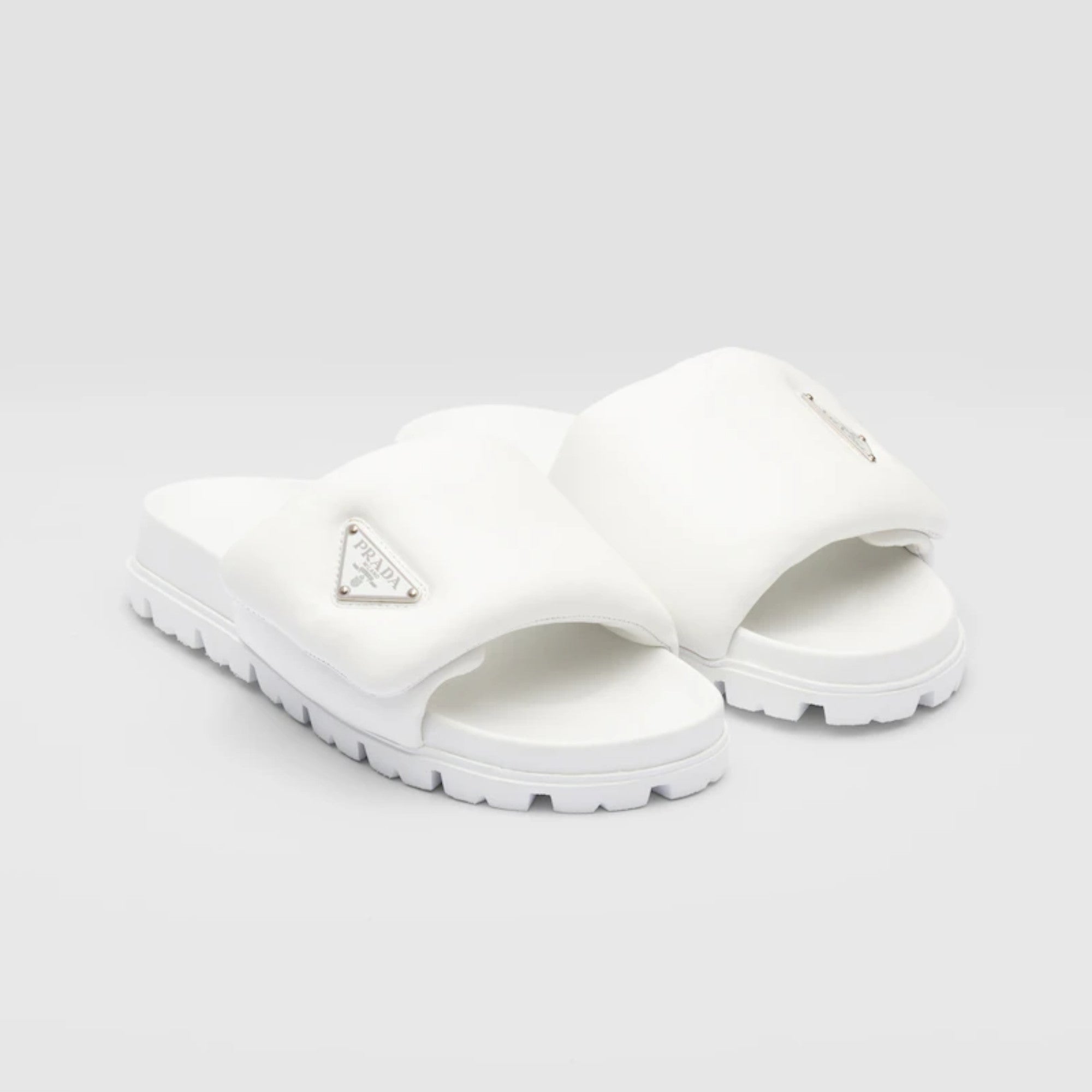 PRADA Soft padded nappa leather slides