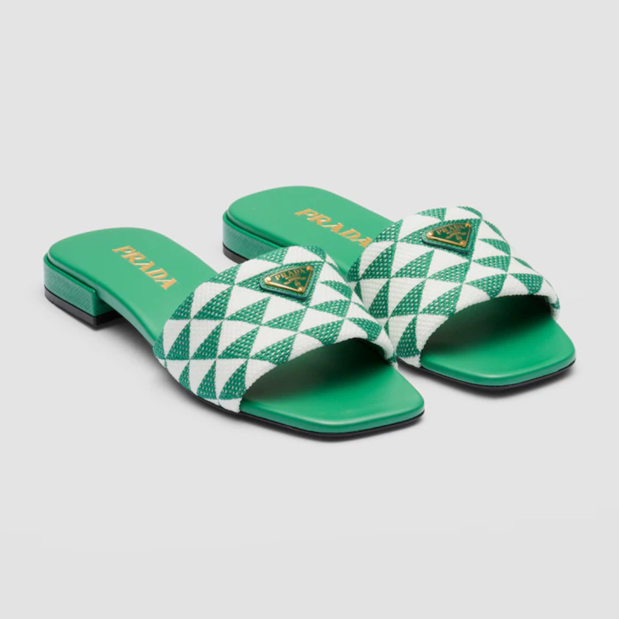 PRADA ラフィアスライド プラダ PRADA SAF.MULTICOLOR サフィアーノ マルチカラーL字