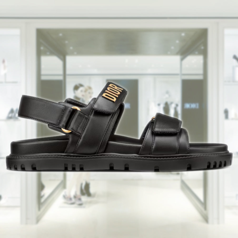 Dior｜SANDALS (KCQ547LAB 900) Dioract Sandal Black Lambskin | DIOR