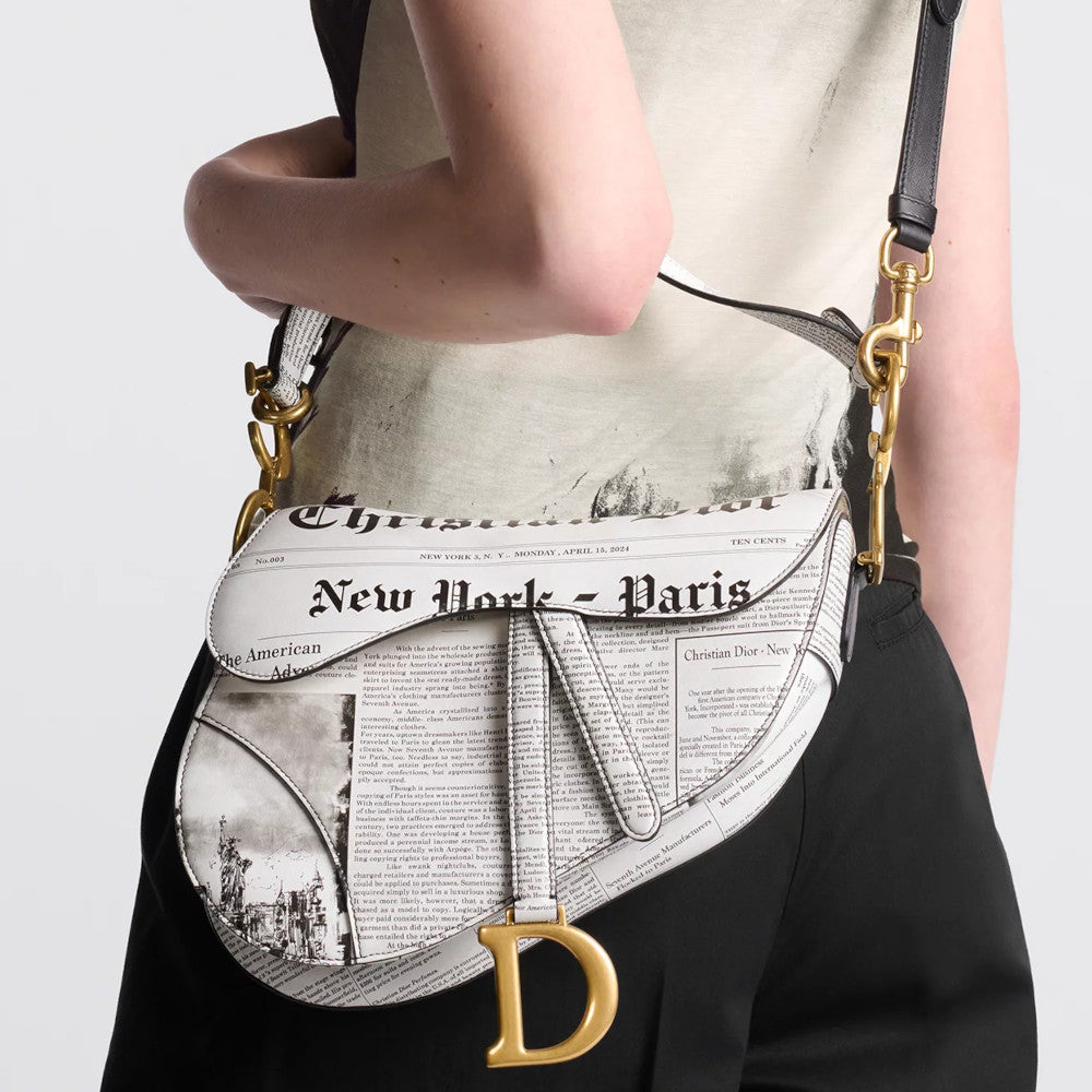 Dior Saddle Bag with Strap M0455CZBW_M933 – BORDER-GARA