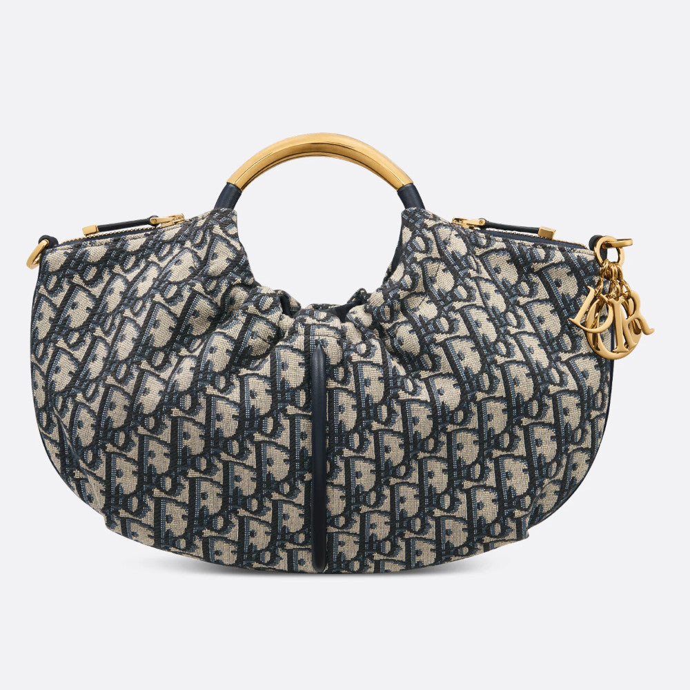 DIOR バック Zipped Pouch with Strap Black Dior Oblique Jacquard | DIOR