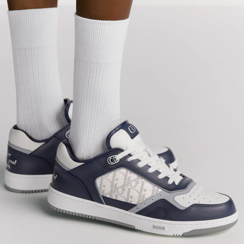 Dior White And Blue Uptowns Dior Uptown Low Top Sneaker