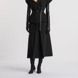 Asymmetric Short-Sleeved Jacket with Belt