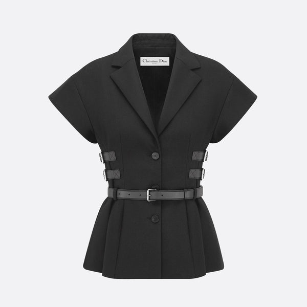 Short-Sleeved Belted Jacket