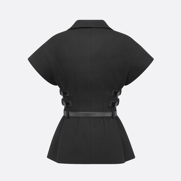 Short-Sleeved Belted Jacket
