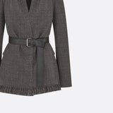 Belted Jacket with Removable Scarf