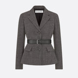 Belted Jacket with Removable Scarf