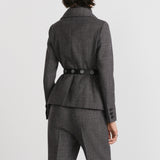 Belted Jacket with Removable Scarf