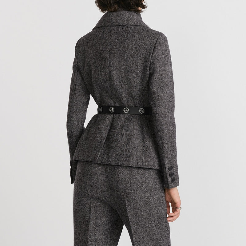 Belted Jacket with Removable Scarf