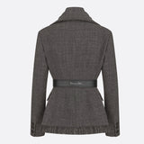 Belted Jacket with Removable Scarf
