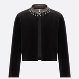 Embroidered Cropped Jacket