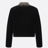 Embroidered Cropped Jacket