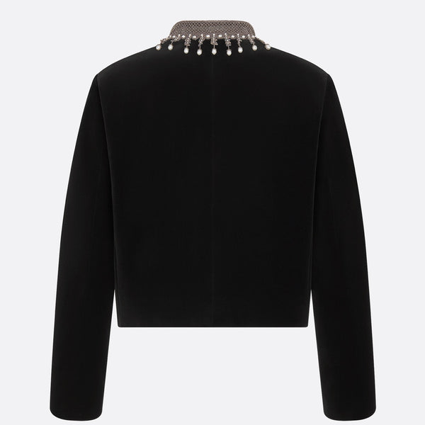 Embroidered Cropped Jacket