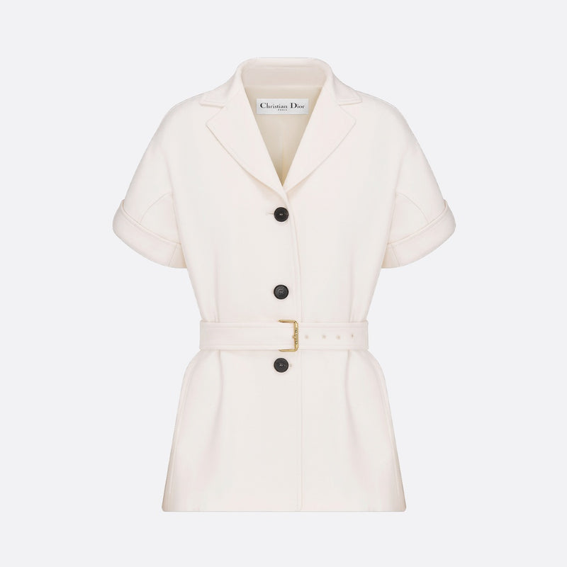 Short-Sleeved Belted Jacket
