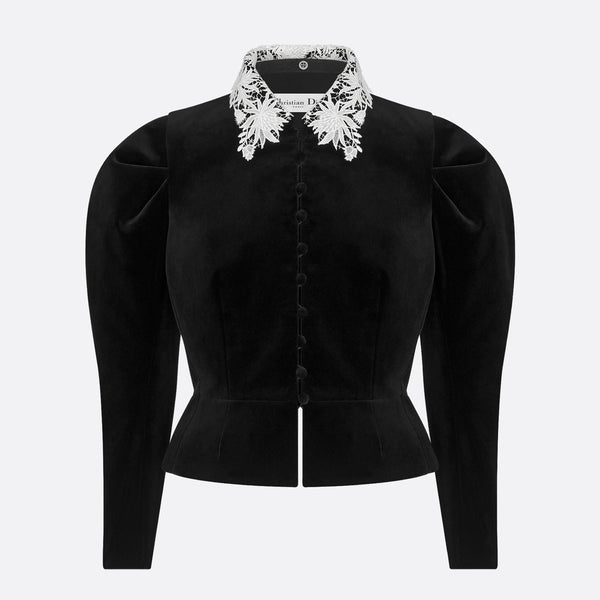 Fitted Jacket with Puff Sleeves