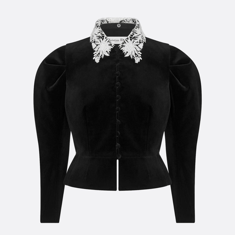 Fitted Jacket with Puff Sleeves