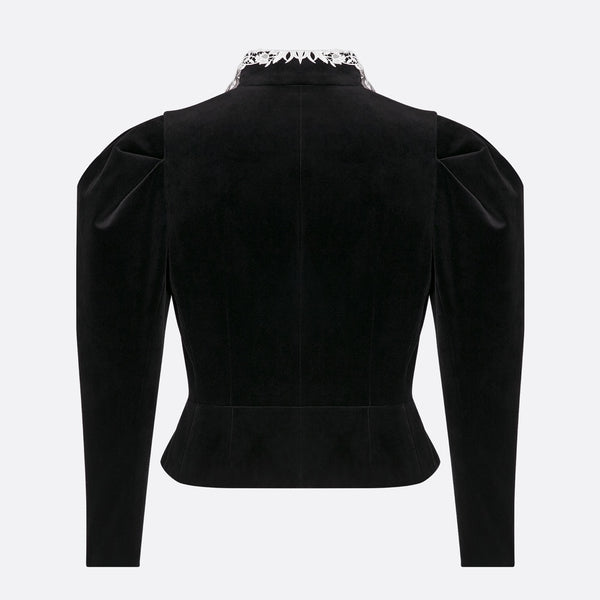 Fitted Jacket with Puff Sleeves