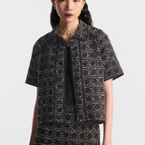 Macrocannage Short-Sleeved Jacket