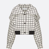 Bomber Jacket with Oversized Collar