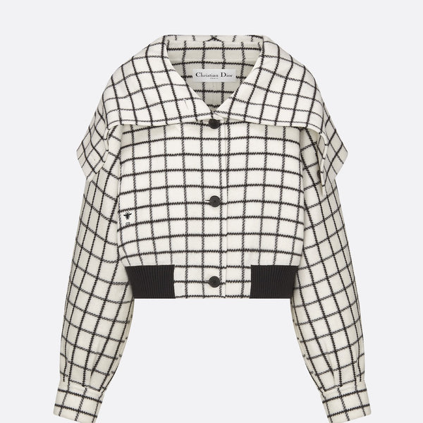 Bomber Jacket with Oversized Collar