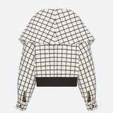 Bomber Jacket with Oversized Collar