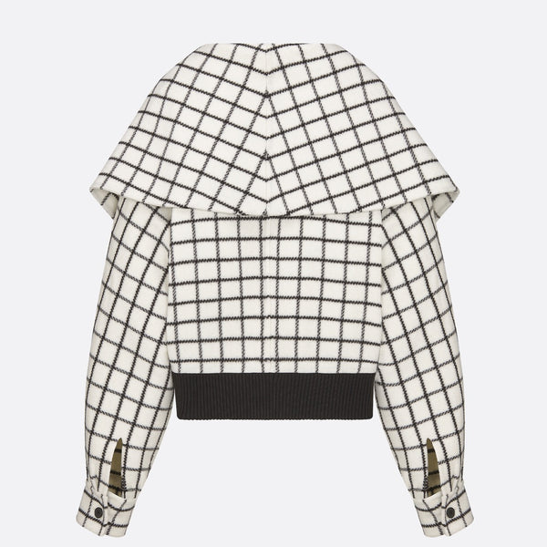 Bomber Jacket with Oversized Collar
