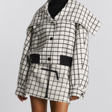 Bomber Jacket with Oversized Collar
