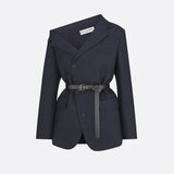 Asymmetric Belted Blazer