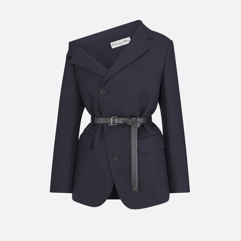 Asymmetric Belted Blazer