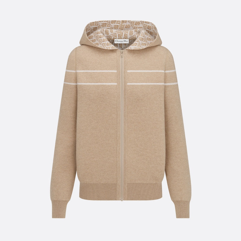 Reversible Zipped Cardigan with Hood