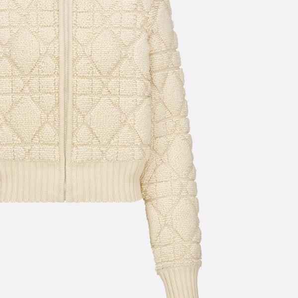 Macrocannage Zipped Cardigan