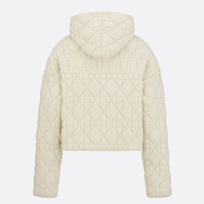 Cannage Zipped Cardigan with Hood