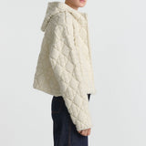 Cannage Zipped Cardigan with Hood