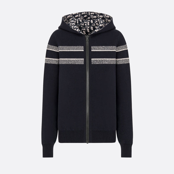 Reversible Zipped Cardigan with Hood