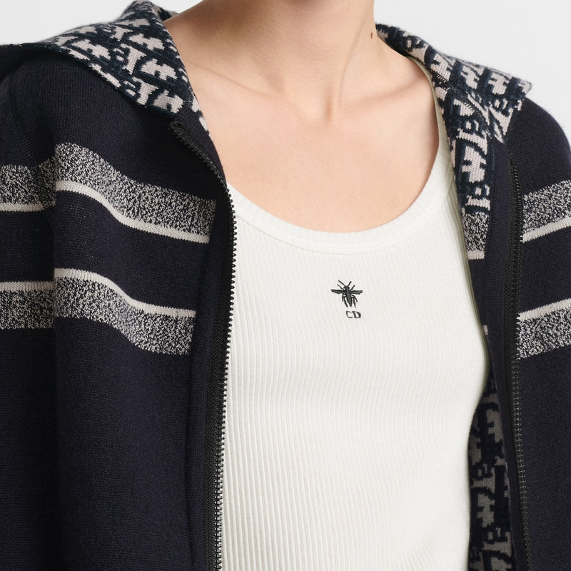 Reversible Zipped Cardigan with Hood